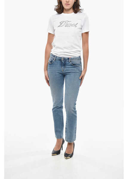 Blugi skinny Diesel Mid Washed Slim Fit Denims 17Cm Light Blue Femei (BM 19306196) 4