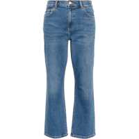 Blugi drepti Regular Waist Straight Leg Jeans With Golden Effect Button 1 Femei