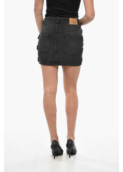 Fuste casual Isabel Marant Etoile Denim Stessy Miniskirt With Buttoned Details Black Femei (BM 19306208) 2
