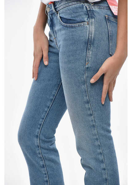 Blugi skinny Diesel Library Mid Washed Slim Fit Denims 17Cm Light Blue Femei (BM 19306217) 3