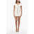 Alessandra Rich Front Buttoned Cady Minidress With Satin Details White
