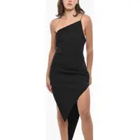 Rochii lungi Alexander Wang Dama - Rochii lungi Alexander Wang One-Shoulder Wool Dress With Asymmetric Design Black Femei (BM 19306238) - B-mall.ro