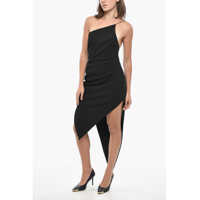 Rochii lungi One-Shoulder Wool Dress With Asymmetric Design Femei