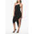 Alexander Wang One-Shoulder Wool Dress With Asymmetric Design Black
