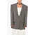 Stella McCartney Hounstooth Patterned Oversized Fit Blazer With Padded Should Brown