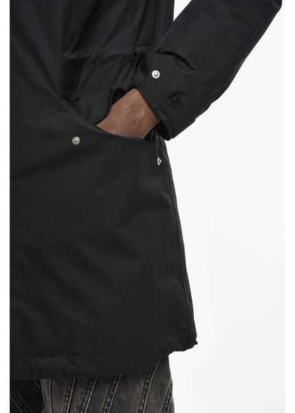 Geci Parka YVES SALOMON Waterproof Technical Cotton Parka With Removable Inner Down Black Barbati (BM 19306244) 3