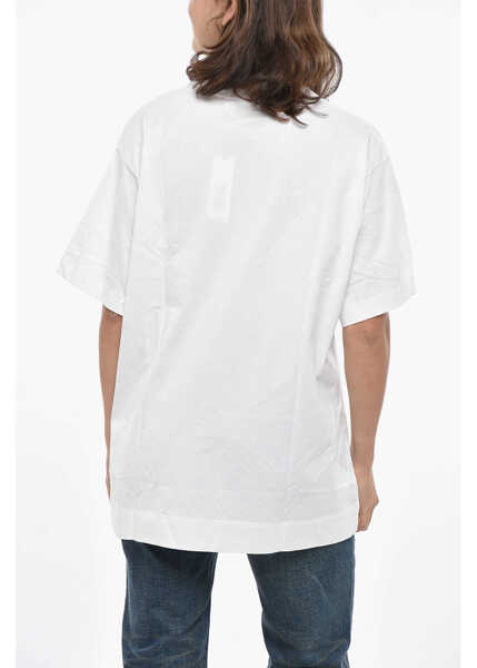 Tricouri Calvin Klein Oversized Fit Crew-Neck T-Shirt With Printed Logo White Femei (BM 19306253) 2