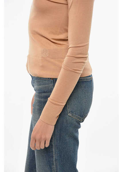 Pulovere Chloe Turtleneck Wool Sweater Beige Femei (BM 19306280) 3