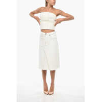 Bluze AMIRI Dama - Bluze AMIRI Denim Tube Top With Back Zip White Femei (BM 19306292) - B-mall.ro