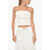 AMIRI Denim Tube Top With Back Zip White