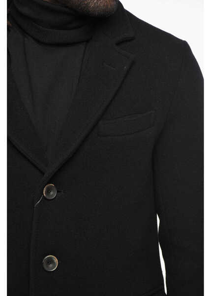 Paltoane Herno Virgin Wool Blend Lined Coat Black Barbati (BM 19306316) 3
