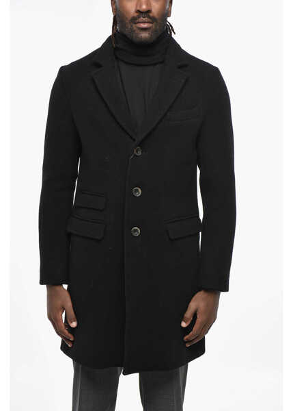 Paltoane Herno Virgin Wool Blend Lined Coat Black Barbati (BM 19306316) 1