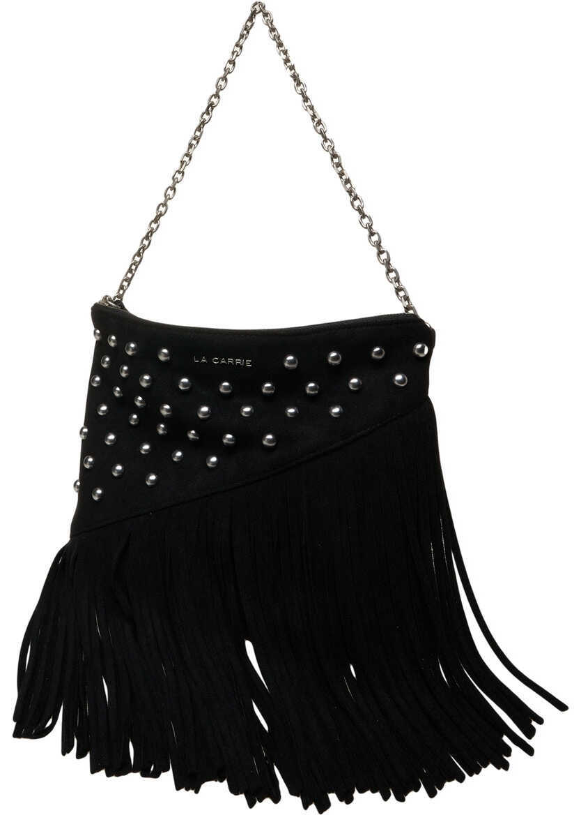 Genti de umar LA CARRIE Shoulder bag with fringes Black Femei (BM 19306409) 2
