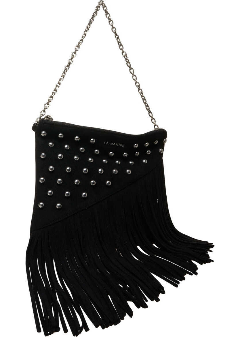 Genti de umar LA CARRIE Shoulder bag with fringes Black Femei (BM 19306409) 3