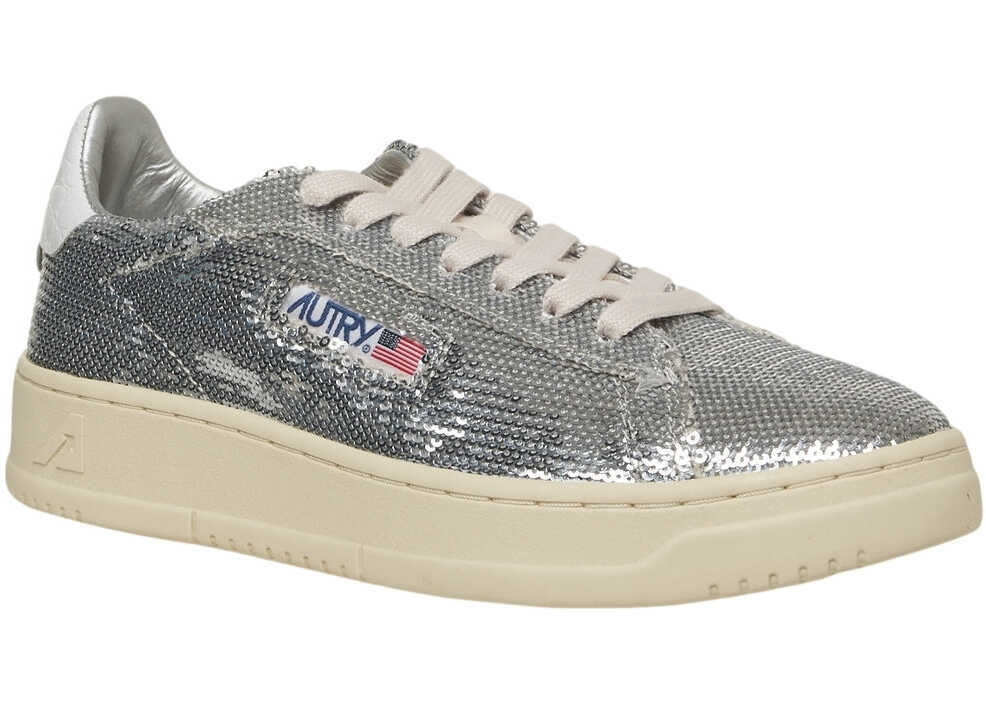 Sneakers AUTRY Sequined sneakers Medalist Low Silver Femei (BM 19306424) 3