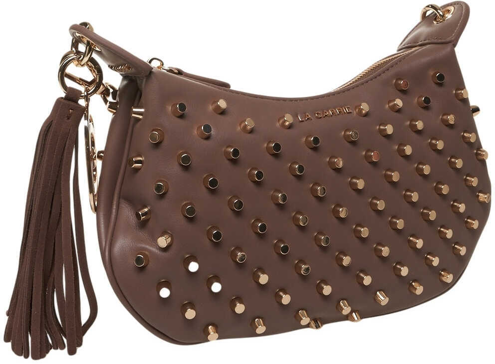 Genti de umar LA CARRIE Shoulder bag with studs Brown Femei (BM 19306430) 3