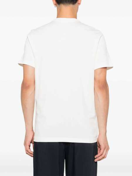 Tricouri Moncler T-Shirt In Lightweight Cotton WHITE Barbati (BM 19306499) 2