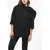 Bottega Veneta Wool Top With 3/4 Sleeves And Draped Design Black