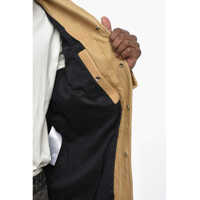 Geci pentru Barbati - Geci de piele Diesel Red Tag Leather Nico Jacket With Hidden Buttoning Beige Barbati (BM 19306523) - B-mall.ro