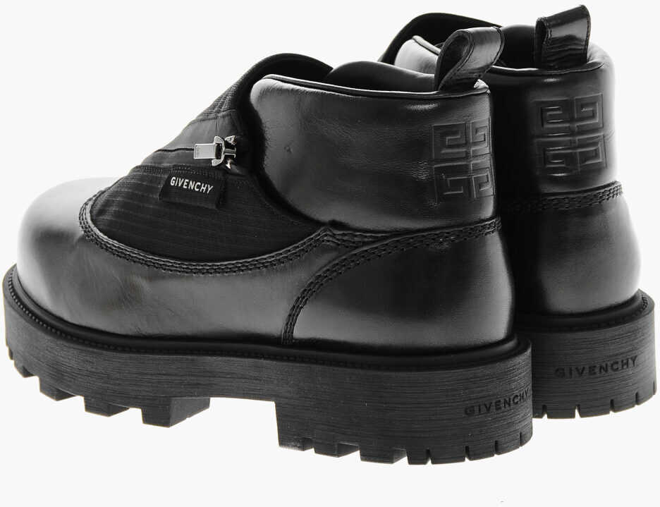 Sneakers Givenchy Leather Workboot Slip On Sneakers With Chunky Sole Black Barbati (BM 19306526) 2