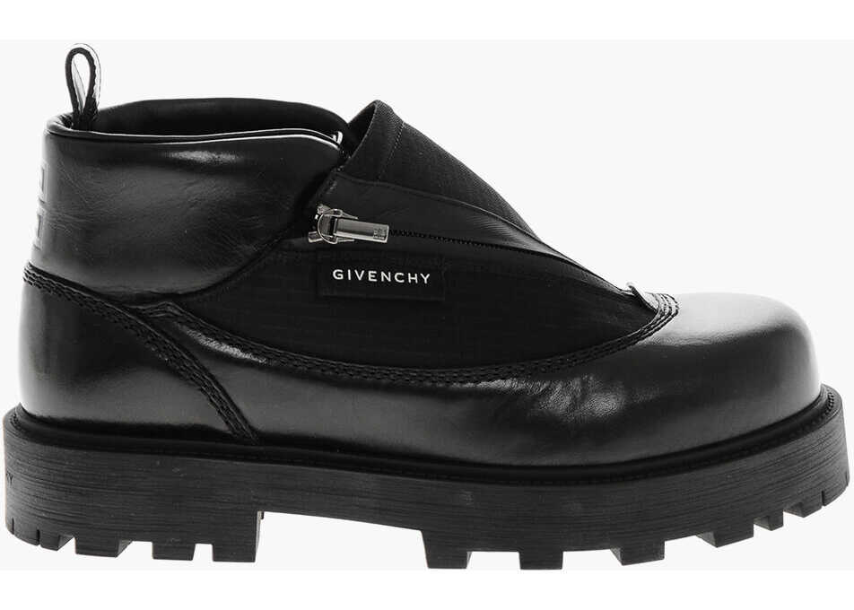 Sneakers Givenchy Leather Workboot Slip On Sneakers With Chunky Sole Black Barbati (BM 19306526) 3