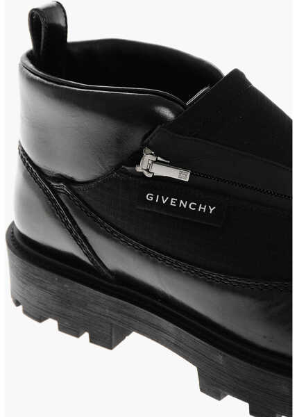 Sneakers Givenchy Leather Workboot Slip On Sneakers With Chunky Sole Black Barbati (BM 19306526) 4