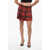 Alexander McQueen Tartan Patterned Wrap Miniskirt With Accordion Design Red
