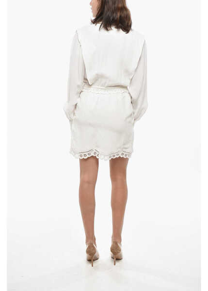 Rochii scurte Isabel Marant Etoile Broidarie Anglaise Detailed Felie Minidress White Femei (BM 19306532) 2