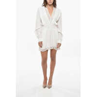 Rochii scurte Etoile Broidarie Anglaise Detailed Felie Minidress Femei