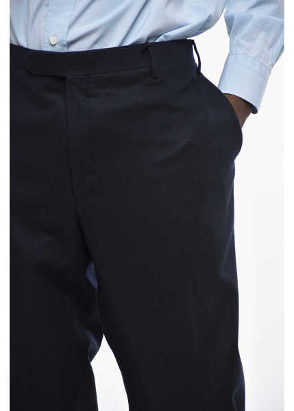 Pantaloni eleganti CORNELIANI Thick Wool Pants With Hidden Clousure Blue Barbati (BM 19306553) 2