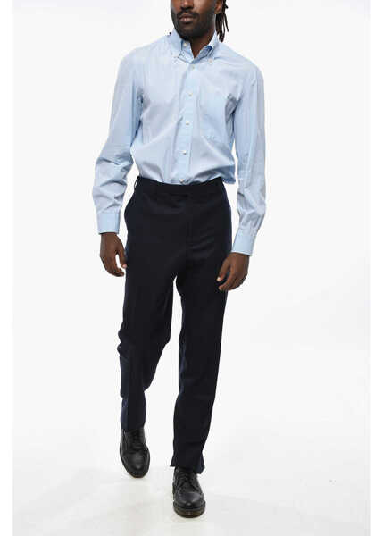 Pantaloni eleganti CORNELIANI Thick Wool Pants With Hidden Clousure Blue Barbati (BM 19306553) 3