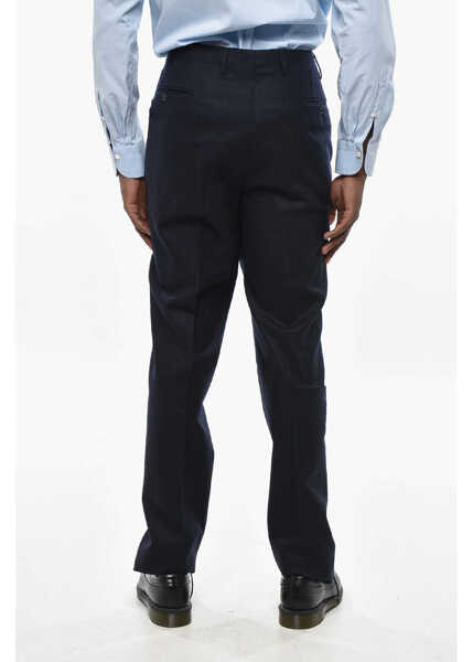 Pantaloni eleganti CORNELIANI Thick Wool Pants With Hidden Clousure Blue Barbati (BM 19306553) 4