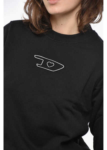 Bluze de trening Diesel Crew Neck Reggy Brushed Cotton Sweatshirt With Lam Logo Black Femei (BM 19306571) 3