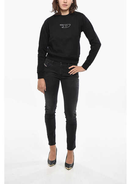 Bluze de trening Diesel Crew Neck Reggy Brushed Cotton Sweatshirt With Lam Logo Black Femei (BM 19306571) 4