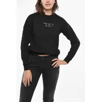 Bluze de trening Crew Neck Reggy Brushed Cotton Sweatshirt With Lamè Logo Femei