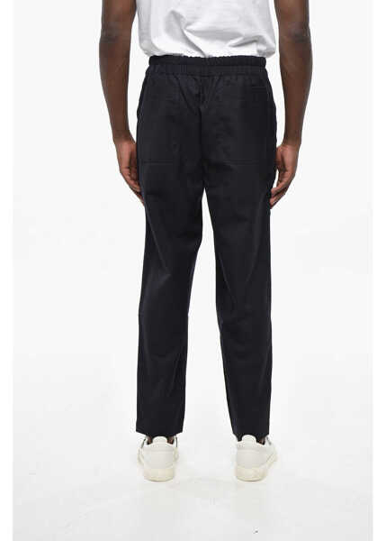 Pantaloni casual Comme des Garons Shirt Solid Color Wool Pants With Elastic Waistband Blue Barbati (BM 19306577) 2