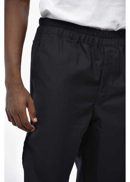 Pantaloni casual Comme des Garons Shirt Solid Color Wool Pants With Elastic Waistband Blue Barbati (BM 19306577) 3