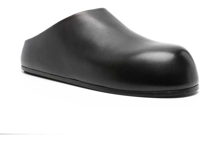 Papuci MARSLL Leather Solid Color Mules Black Femei (BM 19306589) 2