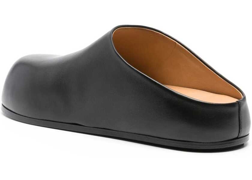 Papuci MARSLL Leather Solid Color Mules Black Femei (BM 19306589) 3