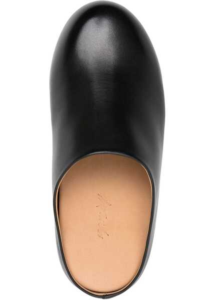 Papuci MARSLL Leather Solid Color Mules Black Femei (BM 19306589) 4