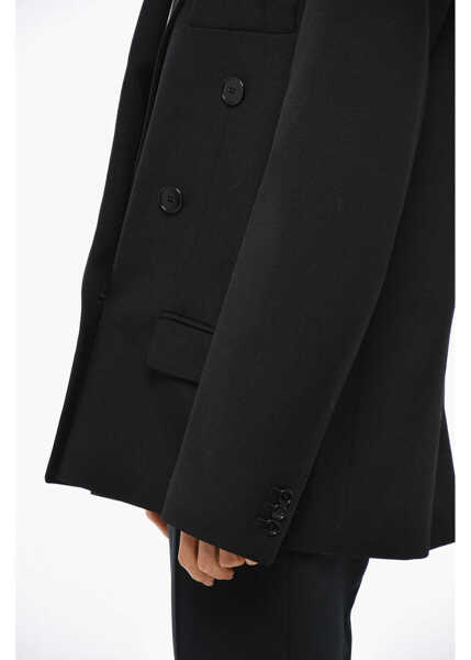 Sacouri Isabel Marant Double-Breasted Klero Twill Wool Blazer Black Femei (BM 19306601) 2