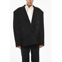 Sacouri Double-Breasted Klero Twill Wool Blazer Femei