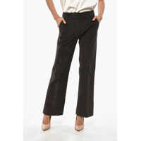 Pantaloni office Solid Color Velvet Sandy Pants Femei