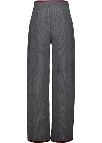 Pantaloni casual Gucci Ribbed Wool Trousers DUSTY DARK GREY/MC Femei (BM 19306709) 2