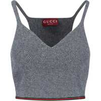 Topuri V-neck ribbed Top Femei