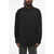 Bottega Veneta Solid Color Wool Overshirt With Breast Pocket Black