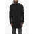 Rick Owens Wool Blend Subhuman Long Sweater With Cut-Out Detail Black