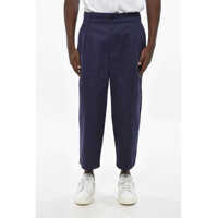 Pantaloni casual Shirt Solid Color Double-Pleated Pants With Belt Loops Barbati