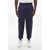 Comme des Garçons Shirt Solid Color Double-Pleated Pants With Belt Loops Blue