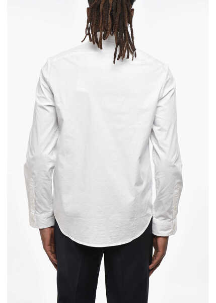 Camasi casual Diesel Stretch Cotton S-Benny Shirt With Spread Collar White Barbati (BM 19306772) 2